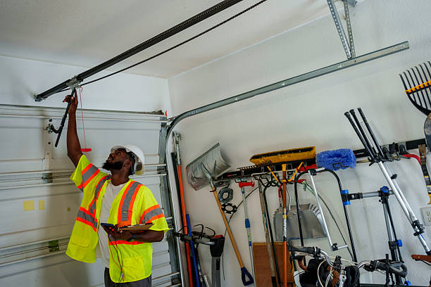 Professional Garage Door Panel Replacement technician working in Lake Dunlap, TX